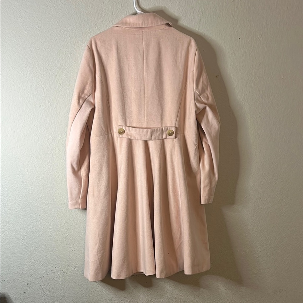 Pink Fit & Flare Pea Coat - Picture 6 of 7